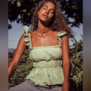 Free People Claude Corset in Lime Love size Small